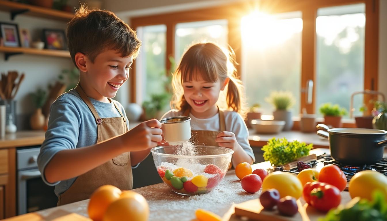 découvrez des recettes simples et amusantes à réaliser avec vos enfants pour des moments complices en cuisine. apprenez à cuisiner ensemble tout en renforçant les liens familiaux grâce à des plats délicieux et faciles à préparer.